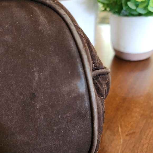 VERA BRADLEY Espresso Brown Microfiber Purse Zebra Lining Used Good Condition - Picture 6 of 15